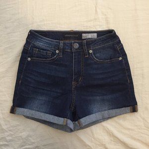 Aeropostale high waisted midi jean shorts